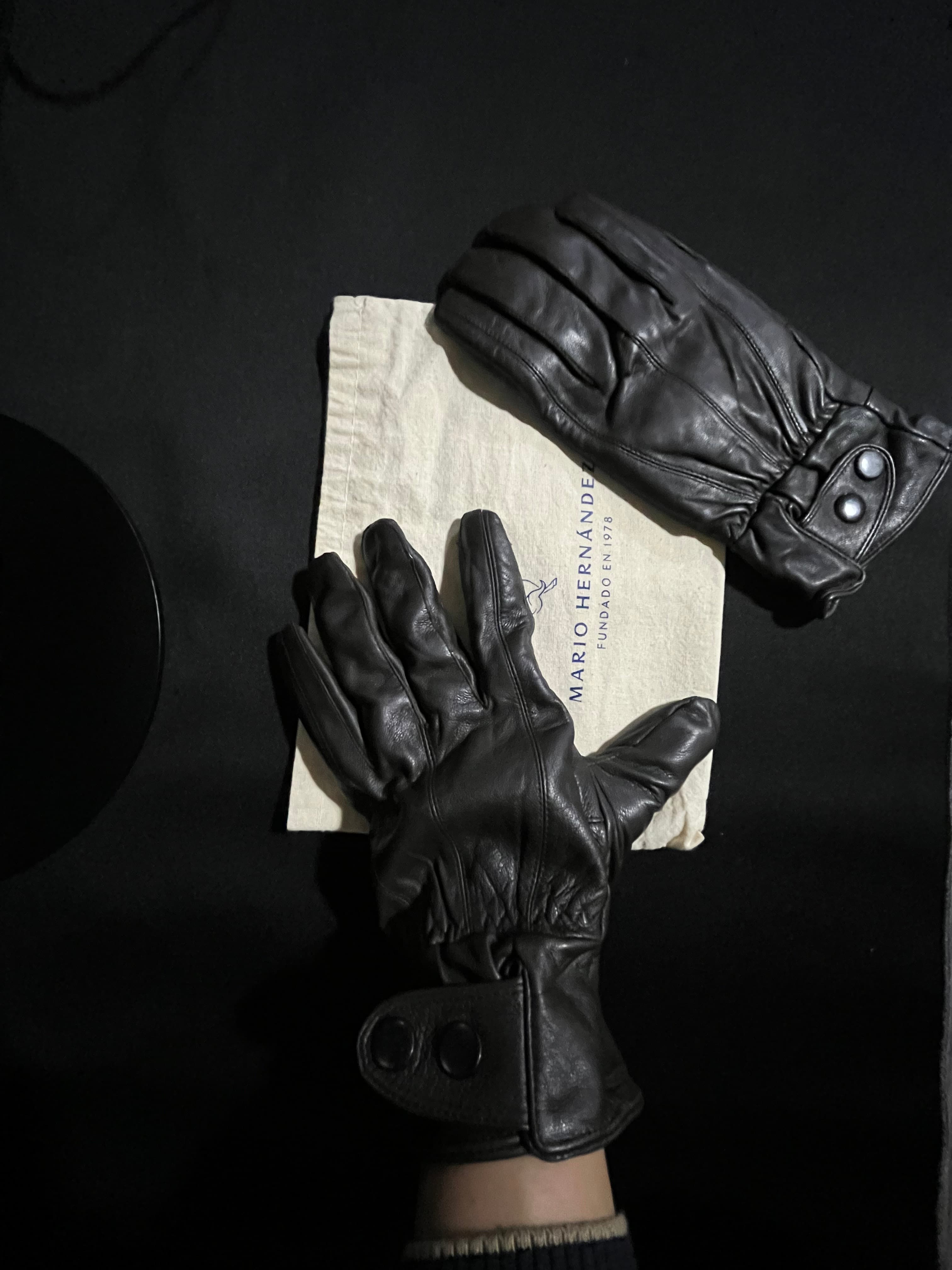 Guantes de cuero Mario Hernández Brow Café 